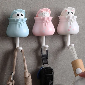 Novelty Cat Key Rack Peel Stick Hook Decorative for Clothes Towels Strong - Picture 1 of 13
