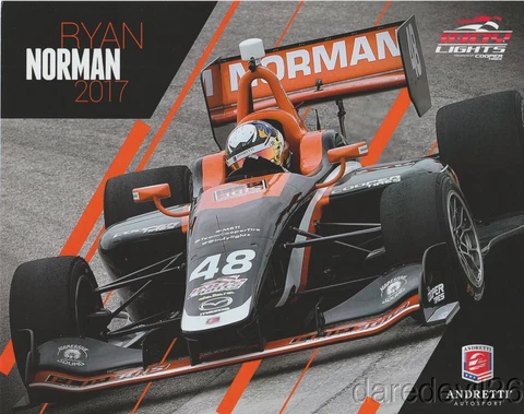 2017 Ryan Norman Flip Side Mazda Dallara Indy Lights postcard Cover