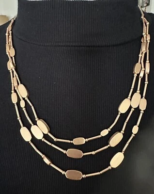 Collar Kendra Scott Channing Capas Oro Rosa Mate/Lenth Ajustable Foto 1 de 4