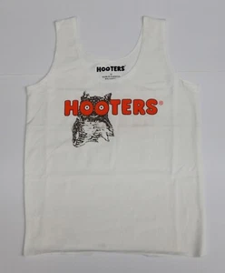 NEW! HOOTERS MAKE YOU HAPPY WHITE LYCRA WAITRESS GIRLS (M) MEDIUM UNIFORM TANK - Imagen 1 de 3