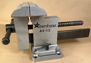 Lightly Used - Americana A4-1/2 Bench Mount Swivel Base Vise  4-1/2" Jaws USA - Picture 1 of 22