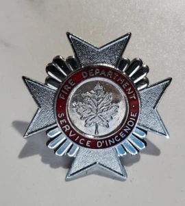 Departamento de Bomberos de Canadá - Insignia de plata Service D'Incendie - Imagen 1 de 4