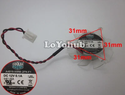 Cooler Master DF0401012RFMN Graphics card fan 12V 0.1A A4010-55RB-2FN-F1 2-Pin - Image 1 of 4