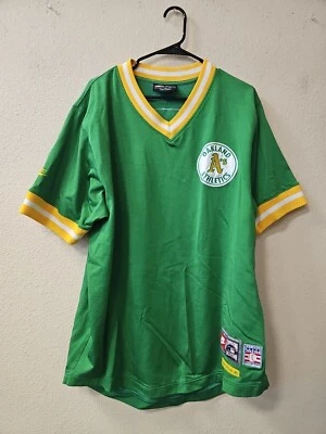 Nike Men's Oakland Athletics Reggie Jackson #9 Green Cooperstown Jersey XL H.O.F - Image 1 of 4