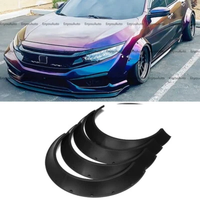 For Honda Civic Universal Fender Flares Wheel Arches Wide Body Kit 4X 31"  Foto 1 de 4