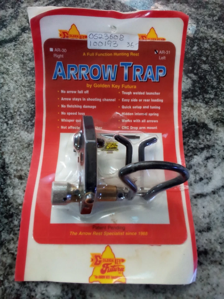 Golden Key Futura Arrow Trap Rest Left ,AR-31 No Arrow Fall Off, whisper quiet - Image 1 of 2