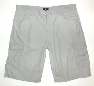 Red Ape Cargo Shorts Mens 44 Khaki Gray Baggy Utility Bermudas Lightweight - Picture 1 of 7
