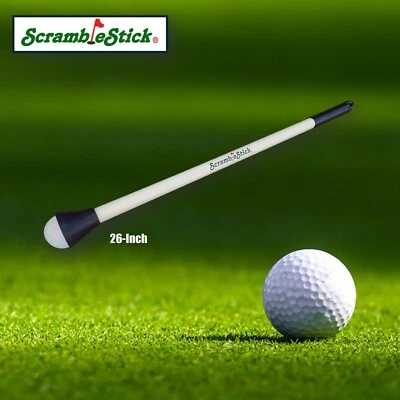 THE ORIGINAL 26" SCRAMBLE STICK GOLF BALL RETRIEVER SCRAMBLESTICK MADE IN USA - Immagine 1 di 2