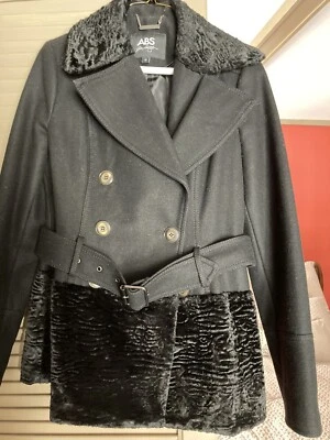 abrigo abs by allen schwartz mezcla lana Foto 1 de 4