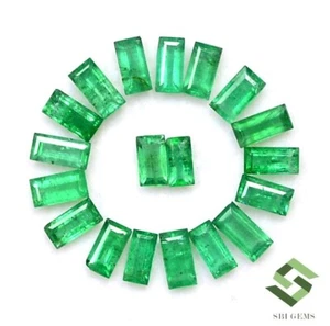 4x2 mm Natural Emerald Baguette Cut Lot 21 Pcs 2.29 CTS Untreated Loose Gemstone - Foto 1 di 6