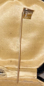 Antique Victorian 14k Stick Pin Agate with monogram letter N "as is" - Picture 1 of 4