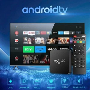 Smart TV Box Android 13.0 Wi-Fi 6 cuatro núcleos 4K UHD reproductor de transmisión multimedia MXQ PRO - Imagen 1 de 22