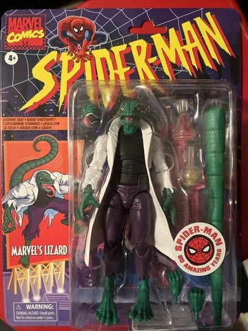 Marvel Legends Spider-Man Retro Lizard Action Figure Walmart Exclusive Hasbro Cover