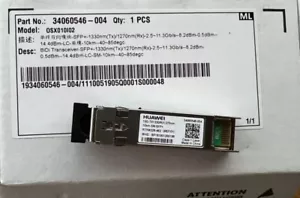 HUAWEI BiDi 10Gb SFP+ Tranceiver 1330nm(TX) 1270nm(RX) LC SM 10km RTXM228-462 - Picture 1 of 2