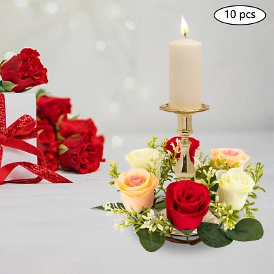 Corona anillo vela rosa flor campo primitiva 3,54 pulgadas 3,54 pulgadas Foto 1 de 4