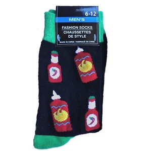 Para Hombres Funky Retro Novedad CALCETINES DE SALSA CALIENTE Parrilla Cocinar Jalapeño Tema de Comida Picante - Imagen 1 de 3