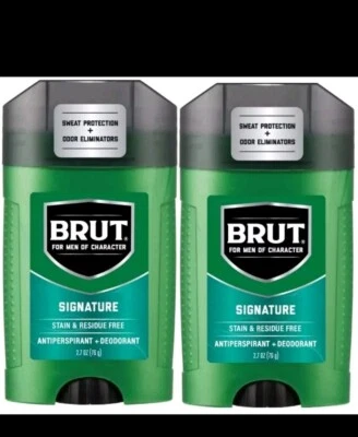 Nuevo (2) Brut Desodorante en Barra Ovalada Antitranspirante para Hombres 2.7 OZ ea EXP. 10/2026 Foto 1 de 4