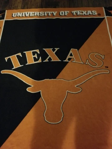 Football University of Texas Longhorns Fleece Throw Blanket Cover