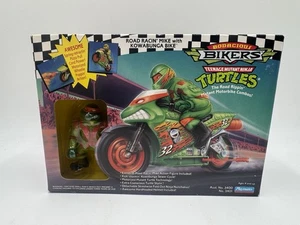 NUOVO 1994 Road Racing Mike con bici Kowabunga TMNT Bodacious Bikers di Playmates - Foto 1 di 10