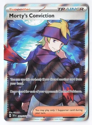 Morty's Conviction 201/162 - Pokemon SV05: Temporal Forces Ultra Rare Holo NM - Image 1 of 2