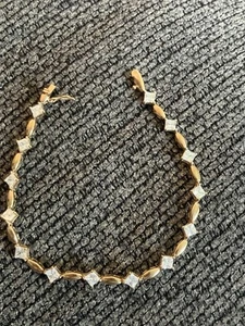 Bracciale tennis .925 e oro Vermeil 7,5" con pietre trasparenti - Foto 1 di 5