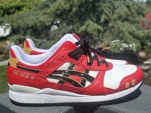 ASICS Gel-Lyte III 3 OG Red Black Daruma Doll 1201A180-600 Men's Size 10.5 - Picture 1 of 8