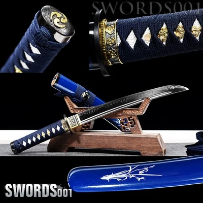 Mini cuchillo katana japonés afilado samurai cuchillo afilado de arcilla templado Tanto T10 de 20"" Foto 1 de 4