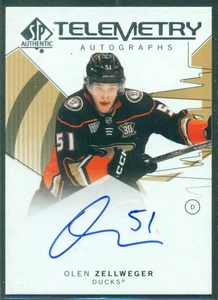 2024-25 SP Authentic Telemetry Rookie Autographs OLEN ZELLWEGER Anaheim Ducks - Picture 1 of 2