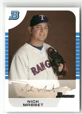 2005 BOWMAN #326 NICK MASSET WHITE TEXAS RANGERS /240 - Image 1 of 2