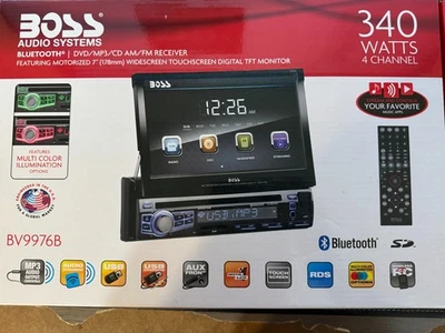 Boss Audio Systems Bluetooth DVD/MP3/CD AM/FM BV9976B 7" Wide Touchscr 340 watts - Image 1 of 4