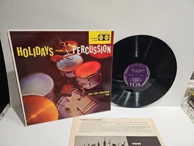 New York Percussion Trio LP Holidays For Percussion VOX Rare JAZZ Van Gelder RVG Foto 1 de 4
