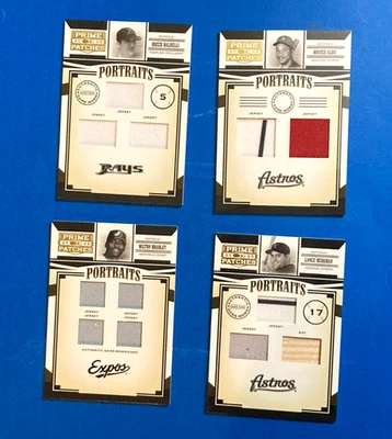 2005-Prime Baseball Patches RELIC Bat-Moises Alou, Berkman, Bradley, Baldelli - Image 1 of 2