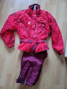 K2 taillierter Skioverall, EYECATCHER,  ORIGINAL 90er, Gr: 40, bordeaux Rot   - Bild 1 von 12