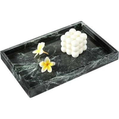 Bandeja de mármol de lujo organizador de encimera de baño regalo decorativo diseño único Foto 1 de 4