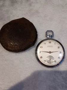 Vintage Lanco 15 Jewels Swiss Made Taschenuhr + Lederetui - Bild 1 von 7