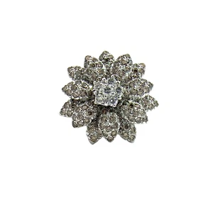 Anillo Floral Le Vian Oro Blanco 14k 2.60ctw Diamantes Blancos y Chocolate Talla 7.25 - Imagen 1 de 5