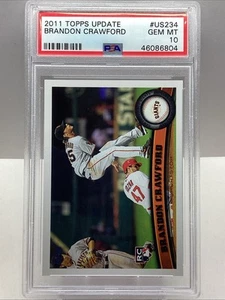 2011 TOPPS UPDATE BRANDON CRAWFORD #US234 RC PSA 10 GEM MT - Picture 1 of 3