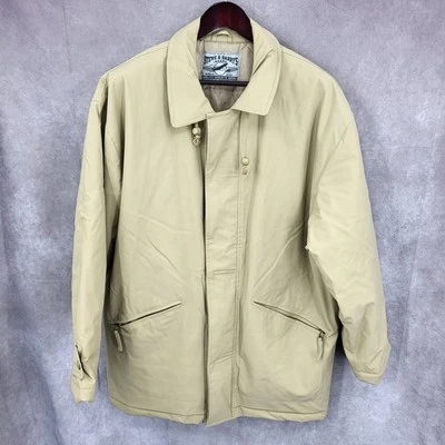 Steve & Barrys Jacket Mens XL Beige Full Zip Quilt Lined Coat Hunting Outdoors - Image 1 of 4