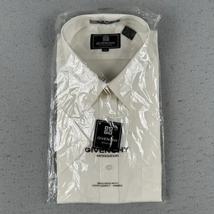 Vintage Givenchy Monsieur Short Sleeve Button Up Shirt Men’s 17.5 Regular Fit - Picture 1 of 8