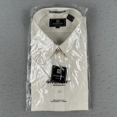 Vintage Givenchy Monsieur Short Sleeve Button Up Shirt Men’s 17.5 Regular Fit - Image 1 of 4