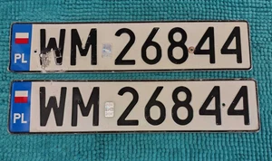 POLONIA POLACO PAR MATRÍCULA VINTAGE Estas placas tienen más de 3 años de caducidad - Imagen 1 de 4