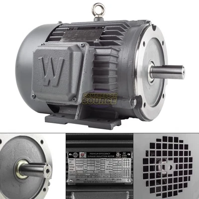 5 HP 3 Phase Electric Motor C-Face 1800 RPM 184TC TEFC 230/460 Volt Severe Duty - Image 1 of 4