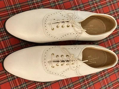 New Vintage Johnston and Murphy Pebbled White Saddle Men's Golf Shoe- Size 11 C - Image 1 of 4