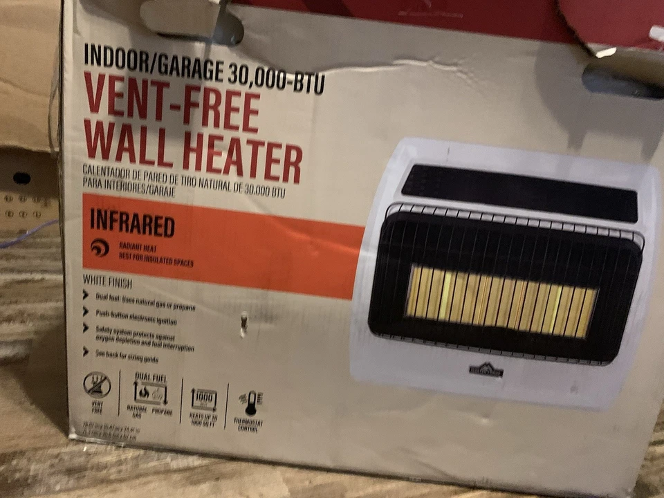 Calentador infrarrojo Master Forge 18000-BTU de gas natural o propano líquido sin ventilación Foto 1 de 1