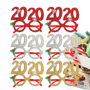 6 PEZZI Occhiali per feste natalizie occhiali di Capodanno costume natalizio - Foto 1 di 11