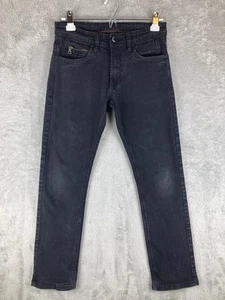 Steve’s Jeans Herren 29/30 (29x27) Schwarz Denim Slim Straight Stretch Reißverschlusstasche - Bild 1 von 14