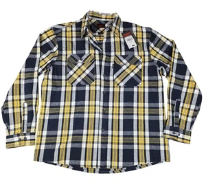 Camicia di flanella vintage FiveBrother uomo extra large a quadri pesante abbigliamento da lavoro - Foto 1 di 9
