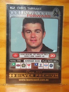 Teamcoach 2001 Chris Tarrant Silver Premium #162 Sealed Mint Collingwood - Bild 1 von 3