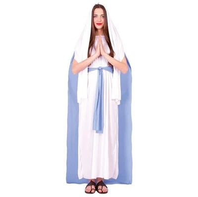Ladies Christmas Nativity Mary Fancy Dress Costume Virgin Mary Outfit by Smiffys - Image 1 of 4