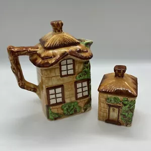 Vintage Westminster Chocolate Pot Teapot & Sugar Hanley Cottage Ware England - Picture 1 of 21